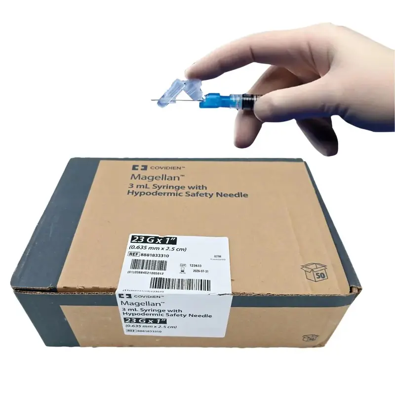 Covidien 8881833310 Magellan 3Ml Safety Syringe With Hypodermic Needle – 50 Per Box 1