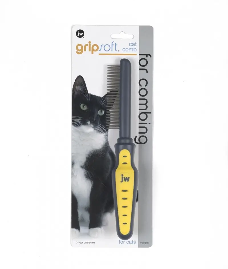Jw Pet Gripsoft Ergonomic Cat Comb – Stainless Steel 1