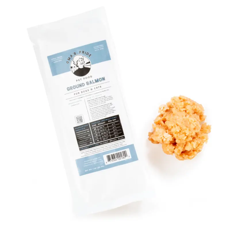 Oma'S Pride Ground Salmon – Fresh Raw Protein For Dogs 1