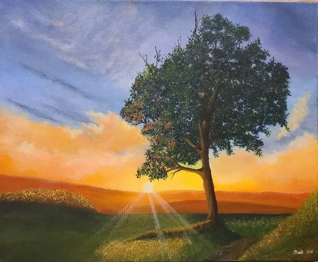 Standing Tall: Original Acrylic Painting By Elaine Burke 1